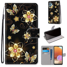 Load image into Gallery viewer, Coloured Drawing Cross Texture Horizontal Flip PU Leather Case with Holder &amp; Card Slots &amp; Wallet &amp; Lanyard, For Xiaomi Redmi Note 10 Pro Max / Note 10 Pro, For Samsung Galaxy A32 4G / A32 Lite