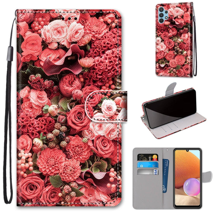 Coloured Drawing Cross Texture Horizontal Flip PU Leather Case with Holder & Card Slots & Wallet & Lanyard, For Xiaomi Redmi Note 10 Pro Max / Note 10 Pro, For Samsung Galaxy A32 4G / A32 Lite
