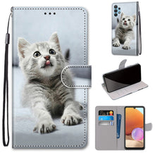 Load image into Gallery viewer, Coloured Drawing Cross Texture Horizontal Flip PU Leather Case with Holder &amp; Card Slots &amp; Wallet &amp; Lanyard, For Xiaomi Redmi Note 10 Pro Max / Note 10 Pro, For Samsung Galaxy A32 4G / A32 Lite