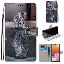 Load image into Gallery viewer, Coloured Drawing Cross Texture Horizontal Flip PU Leather Case with Holder &amp; Card Slots &amp; Wallet &amp; Lanyard, For Xiaomi Redmi Note 10 Pro Max / Note 10 Pro, For Samsung Galaxy A32 4G / A32 Lite
