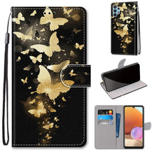 Load image into Gallery viewer, Coloured Drawing Cross Texture Horizontal Flip PU Leather Case with Holder &amp; Card Slots &amp; Wallet &amp; Lanyard, For Xiaomi Redmi Note 10 Pro Max / Note 10 Pro, For Samsung Galaxy A32 4G / A32 Lite