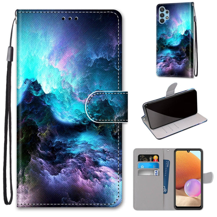 Coloured Drawing Cross Texture Horizontal Flip PU Leather Case with Holder & Card Slots & Wallet & Lanyard, For Xiaomi Redmi Note 10 Pro Max / Note 10 Pro, For Samsung Galaxy A32 4G / A32 Lite