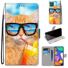 Load image into Gallery viewer, Coloured Drawing Cross Texture Horizontal Flip PU Leather Case with Holder &amp; Card Slots &amp; Wallet &amp; Lanyard, For Samsung Galaxy F62 / M62, For Samsung Galaxy S21 FE