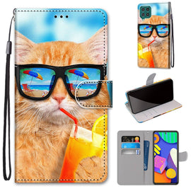 Coloured Drawing Cross Texture Horizontal Flip PU Leather Case with Holder & Card Slots & Wallet & Lanyard, For Samsung Galaxy F62 / M62, For Samsung Galaxy S21 FE