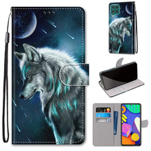 Load image into Gallery viewer, Coloured Drawing Cross Texture Horizontal Flip PU Leather Case with Holder &amp; Card Slots &amp; Wallet &amp; Lanyard, For Samsung Galaxy F62 / M62, For Samsung Galaxy S21 FE