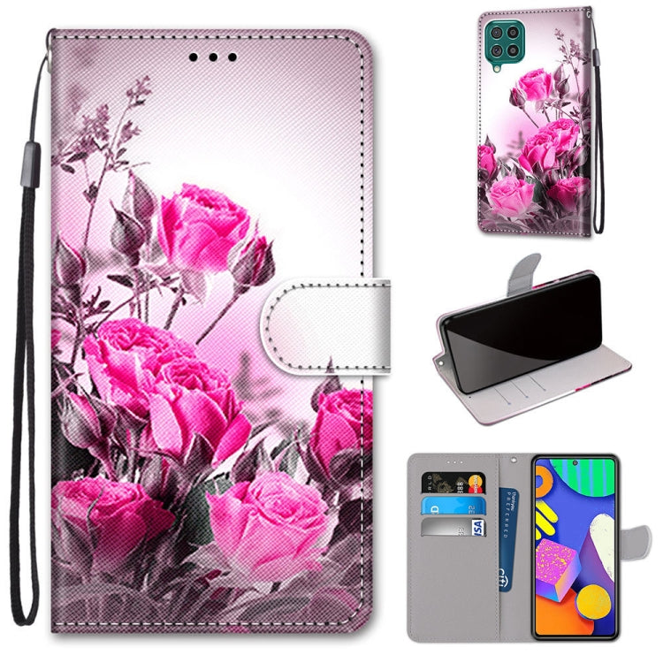 Coloured Drawing Cross Texture Horizontal Flip PU Leather Case with Holder & Card Slots & Wallet & Lanyard, For Samsung Galaxy F62 / M62, For Samsung Galaxy S21 FE