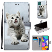 Load image into Gallery viewer, Coloured Drawing Cross Texture Horizontal Flip PU Leather Case with Holder &amp; Card Slots &amp; Wallet &amp; Lanyard, For Samsung Galaxy F62 / M62, For Samsung Galaxy S21 FE