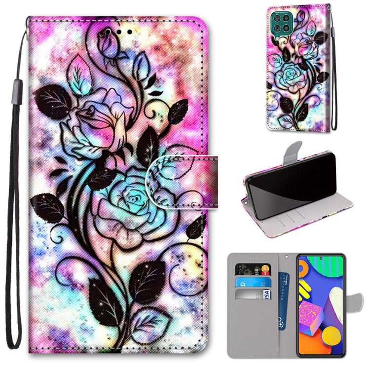 Coloured Drawing Cross Texture Horizontal Flip PU Leather Case with Holder & Card Slots & Wallet & Lanyard, For Samsung Galaxy F62 / M62, For Samsung Galaxy S21 FE