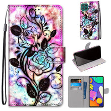 Load image into Gallery viewer, Coloured Drawing Cross Texture Horizontal Flip PU Leather Case with Holder &amp; Card Slots &amp; Wallet &amp; Lanyard, For Samsung Galaxy F62 / M62, For Samsung Galaxy S21 FE