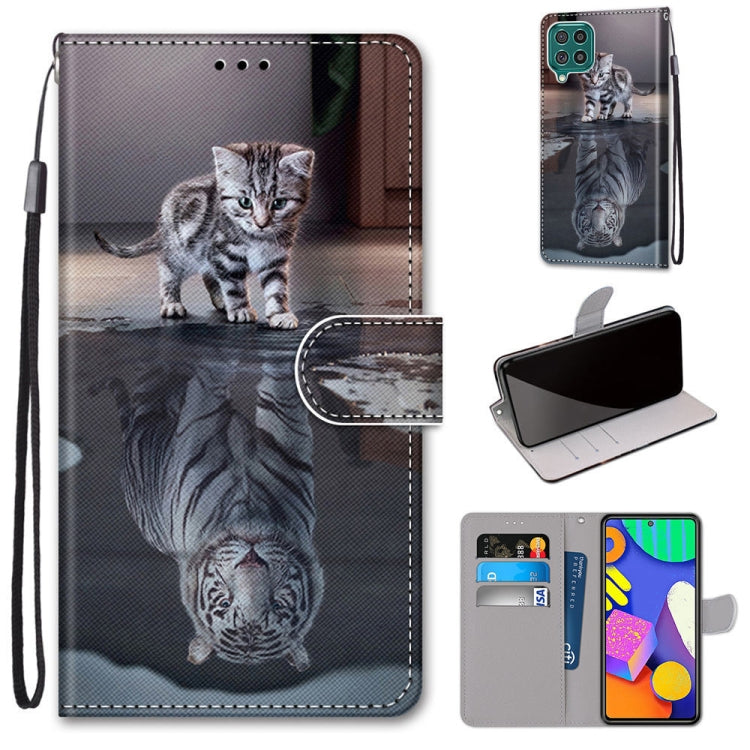 Coloured Drawing Cross Texture Horizontal Flip PU Leather Case with Holder & Card Slots & Wallet & Lanyard, For Samsung Galaxy F62 / M62, For Samsung Galaxy S21 FE