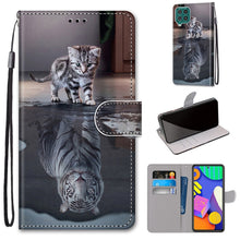 Load image into Gallery viewer, Coloured Drawing Cross Texture Horizontal Flip PU Leather Case with Holder &amp; Card Slots &amp; Wallet &amp; Lanyard, For Samsung Galaxy F62 / M62, For Samsung Galaxy S21 FE