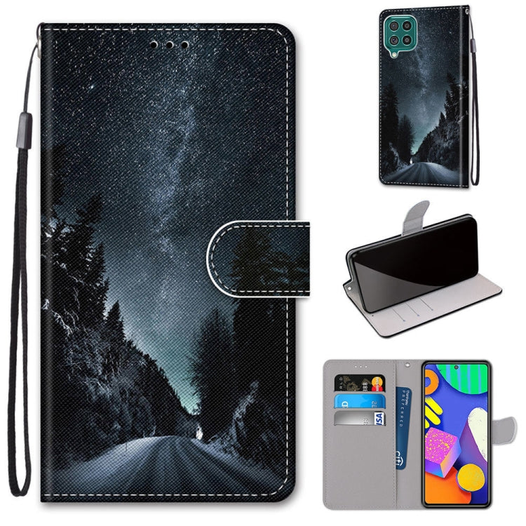 Coloured Drawing Cross Texture Horizontal Flip PU Leather Case with Holder & Card Slots & Wallet & Lanyard, For Samsung Galaxy F62 / M62, For Samsung Galaxy S21 FE