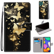 Load image into Gallery viewer, Coloured Drawing Cross Texture Horizontal Flip PU Leather Case with Holder &amp; Card Slots &amp; Wallet &amp; Lanyard, For Samsung Galaxy F62 / M62, For Samsung Galaxy S21 FE