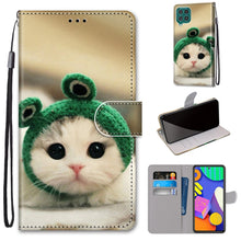 Load image into Gallery viewer, Coloured Drawing Cross Texture Horizontal Flip PU Leather Case with Holder &amp; Card Slots &amp; Wallet &amp; Lanyard, For Samsung Galaxy F62 / M62, For Samsung Galaxy S21 FE