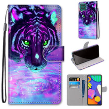 Load image into Gallery viewer, Coloured Drawing Cross Texture Horizontal Flip PU Leather Case with Holder &amp; Card Slots &amp; Wallet &amp; Lanyard, For Samsung Galaxy F62 / M62, For Samsung Galaxy S21 FE