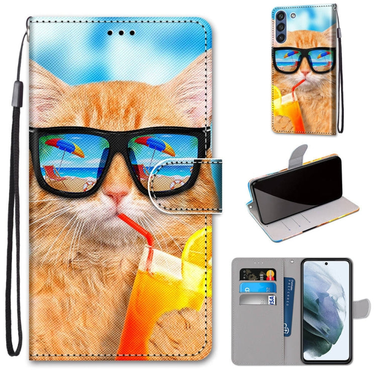 Coloured Drawing Cross Texture Horizontal Flip PU Leather Case with Holder & Card Slots & Wallet & Lanyard, For Samsung Galaxy F62 / M62, For Samsung Galaxy S21 FE