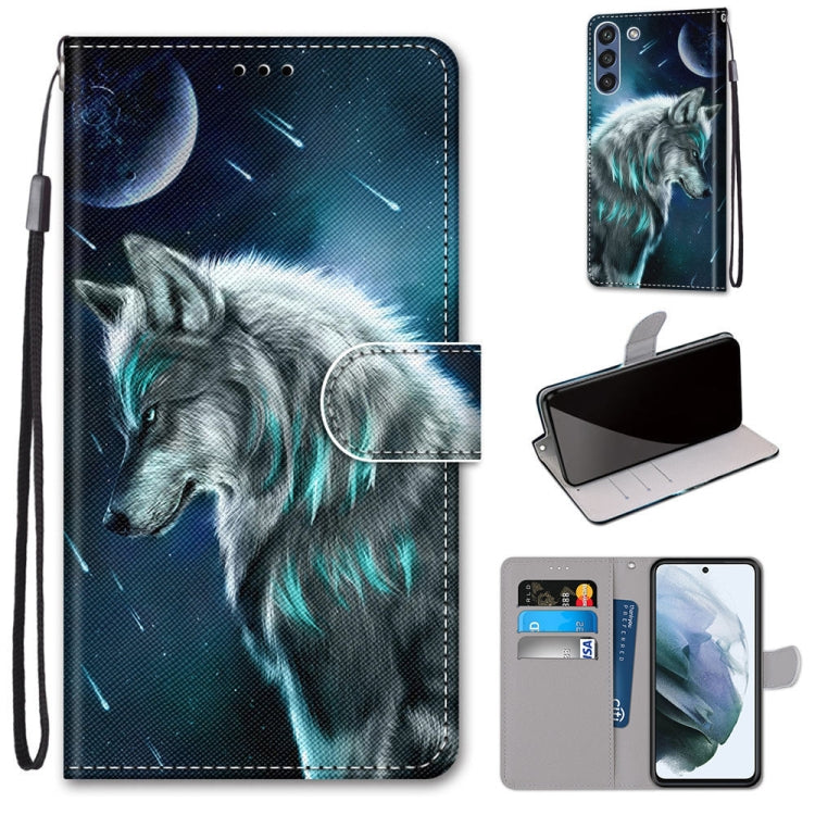 Coloured Drawing Cross Texture Horizontal Flip PU Leather Case with Holder & Card Slots & Wallet & Lanyard, For Samsung Galaxy F62 / M62, For Samsung Galaxy S21 FE