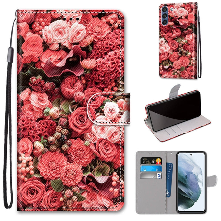 Coloured Drawing Cross Texture Horizontal Flip PU Leather Case with Holder & Card Slots & Wallet & Lanyard, For Samsung Galaxy F62 / M62, For Samsung Galaxy S21 FE