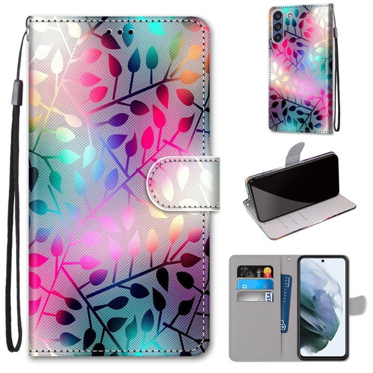 Coloured Drawing Cross Texture Horizontal Flip PU Leather Case with Holder & Card Slots & Wallet & Lanyard, For Samsung Galaxy F62 / M62, For Samsung Galaxy S21 FE