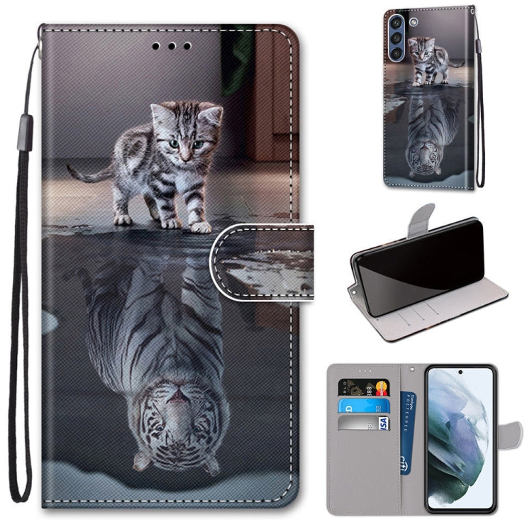 Coloured Drawing Cross Texture Horizontal Flip PU Leather Case with Holder & Card Slots & Wallet & Lanyard, For Samsung Galaxy F62 / M62, For Samsung Galaxy S21 FE