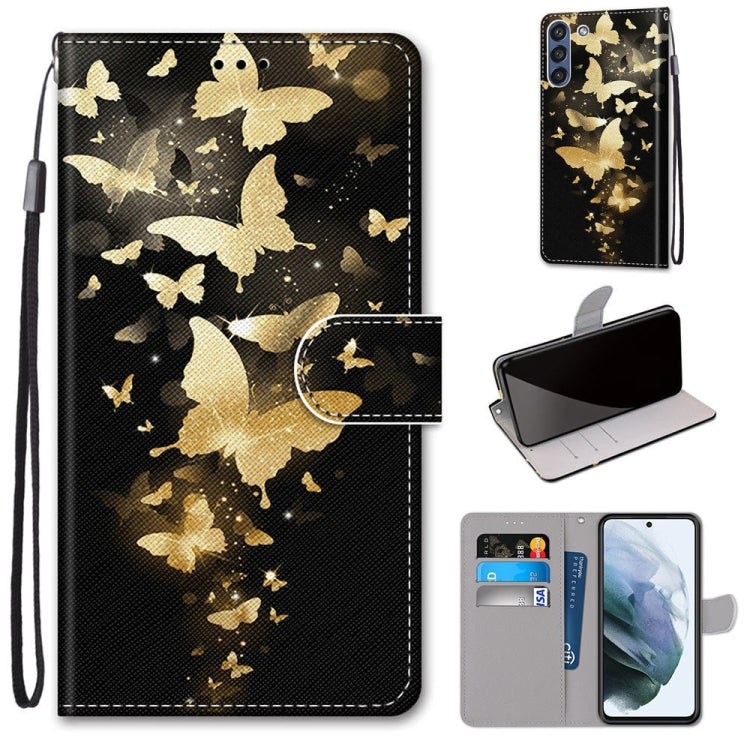 Coloured Drawing Cross Texture Horizontal Flip PU Leather Case with Holder & Card Slots & Wallet & Lanyard, For Samsung Galaxy F62 / M62, For Samsung Galaxy S21 FE