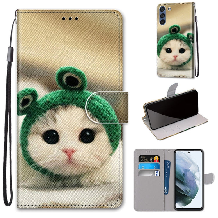Coloured Drawing Cross Texture Horizontal Flip PU Leather Case with Holder & Card Slots & Wallet & Lanyard, For Samsung Galaxy F62 / M62, For Samsung Galaxy S21 FE