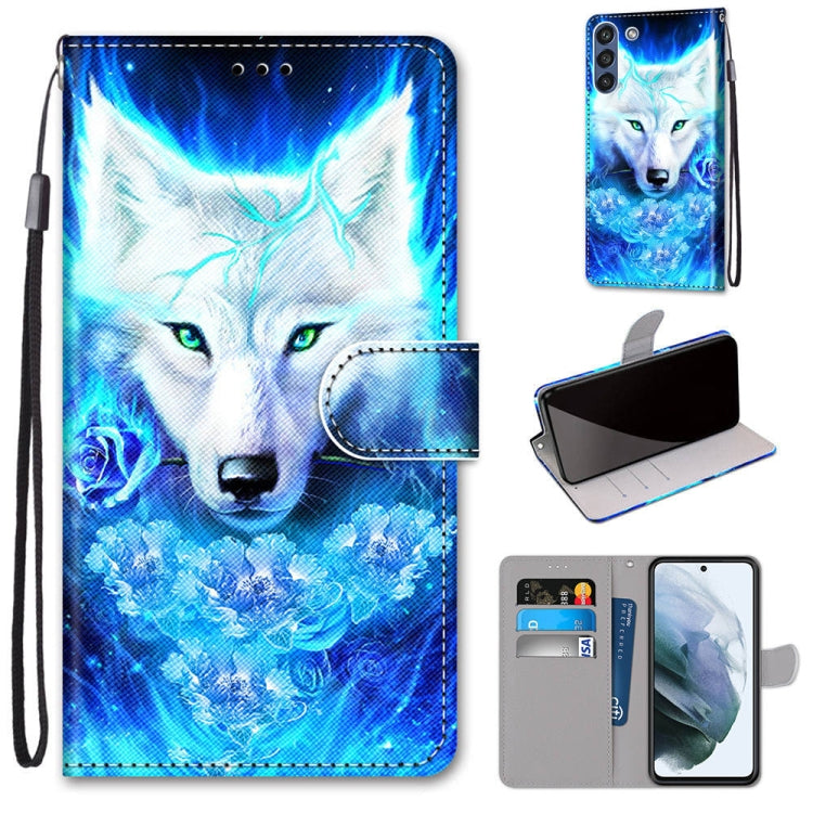 Coloured Drawing Cross Texture Horizontal Flip PU Leather Case with Holder & Card Slots & Wallet & Lanyard, For Samsung Galaxy F62 / M62, For Samsung Galaxy S21 FE