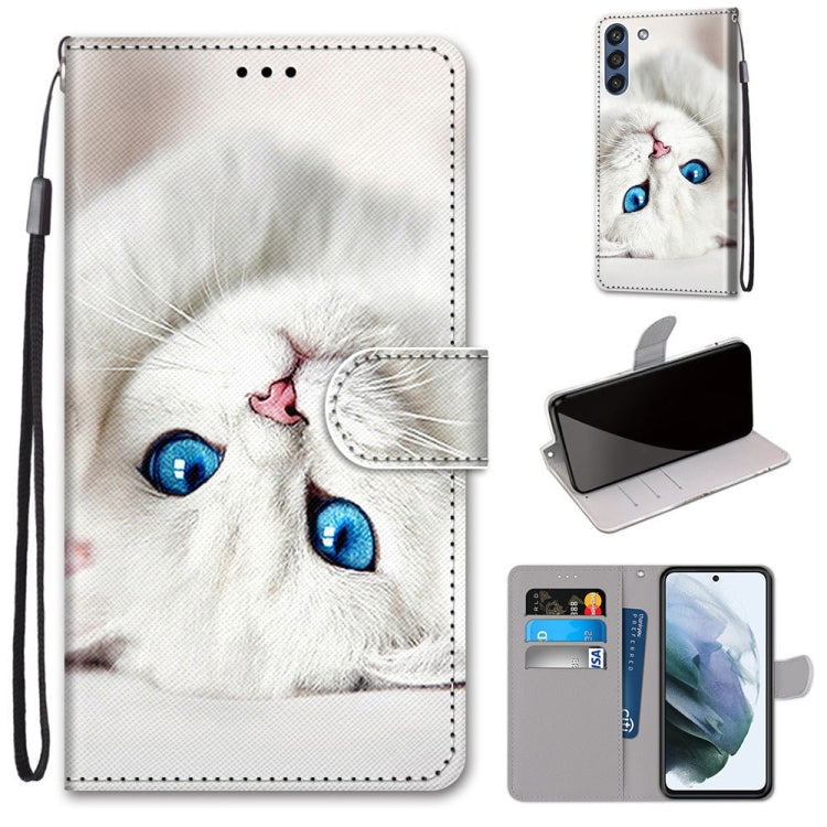 Coloured Drawing Cross Texture Horizontal Flip PU Leather Case with Holder & Card Slots & Wallet & Lanyard, For Samsung Galaxy F62 / M62, For Samsung Galaxy S21 FE