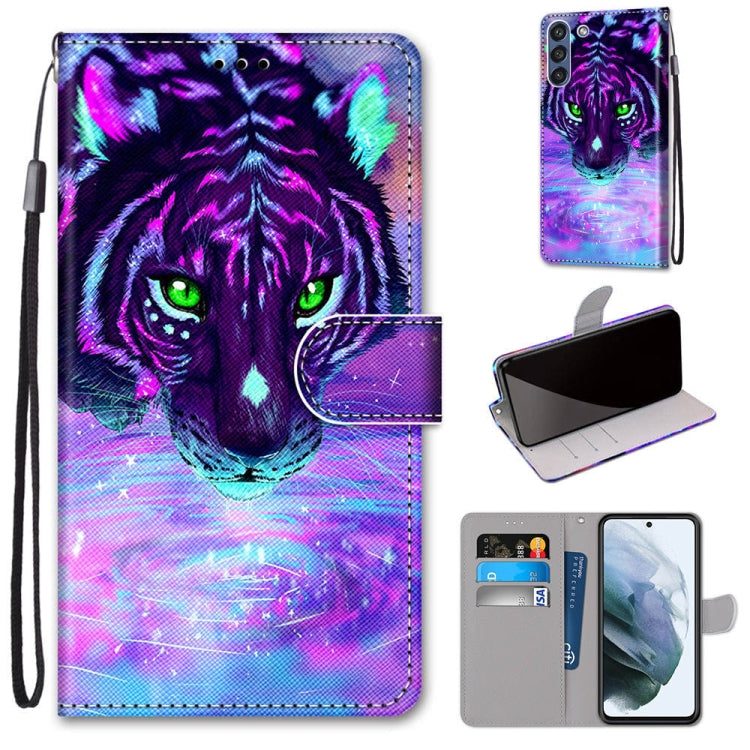 Coloured Drawing Cross Texture Horizontal Flip PU Leather Case with Holder & Card Slots & Wallet & Lanyard, For Samsung Galaxy F62 / M62, For Samsung Galaxy S21 FE