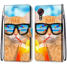 Load image into Gallery viewer, Coloured Drawing Cross Texture Horizontal Flip PU Leather Case with Holder &amp; Card Slots &amp; Wallet &amp; Lanyard, For Samsung Galaxy Xcover 5