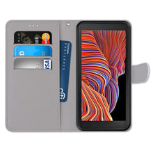 Load image into Gallery viewer, Coloured Drawing Cross Texture Horizontal Flip PU Leather Case with Holder &amp; Card Slots &amp; Wallet &amp; Lanyard, For Samsung Galaxy Xcover 5