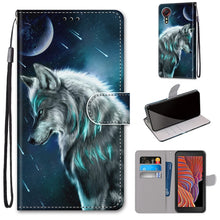 Load image into Gallery viewer, Coloured Drawing Cross Texture Horizontal Flip PU Leather Case with Holder &amp; Card Slots &amp; Wallet &amp; Lanyard, For Samsung Galaxy Xcover 5