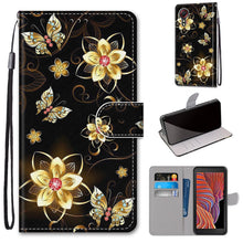 Load image into Gallery viewer, Coloured Drawing Cross Texture Horizontal Flip PU Leather Case with Holder &amp; Card Slots &amp; Wallet &amp; Lanyard, For Samsung Galaxy Xcover 5