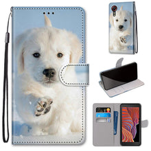 Load image into Gallery viewer, Coloured Drawing Cross Texture Horizontal Flip PU Leather Case with Holder &amp; Card Slots &amp; Wallet &amp; Lanyard, For Samsung Galaxy Xcover 5