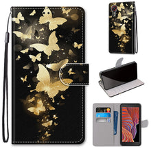 Load image into Gallery viewer, Coloured Drawing Cross Texture Horizontal Flip PU Leather Case with Holder &amp; Card Slots &amp; Wallet &amp; Lanyard, For Samsung Galaxy Xcover 5