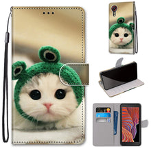 Load image into Gallery viewer, Coloured Drawing Cross Texture Horizontal Flip PU Leather Case with Holder &amp; Card Slots &amp; Wallet &amp; Lanyard, For Samsung Galaxy Xcover 5