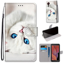 Load image into Gallery viewer, Coloured Drawing Cross Texture Horizontal Flip PU Leather Case with Holder &amp; Card Slots &amp; Wallet &amp; Lanyard, For Samsung Galaxy Xcover 5