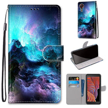 Load image into Gallery viewer, Coloured Drawing Cross Texture Horizontal Flip PU Leather Case with Holder &amp; Card Slots &amp; Wallet &amp; Lanyard, For Samsung Galaxy Xcover 5