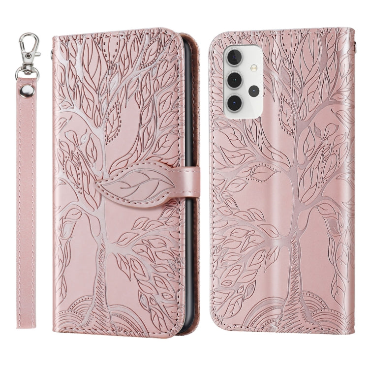 Life of Tree Embossing Pattern Horizontal Flip Leather Case with Holder & Card Slot & Wallet & Photo Frame & Lanyard, For Samsung Galaxy A02, For Samsung Galaxy A32 5G, For Samsung Galaxy M62, For Xiaomi Mi 11, For Xiaomi Poco M3