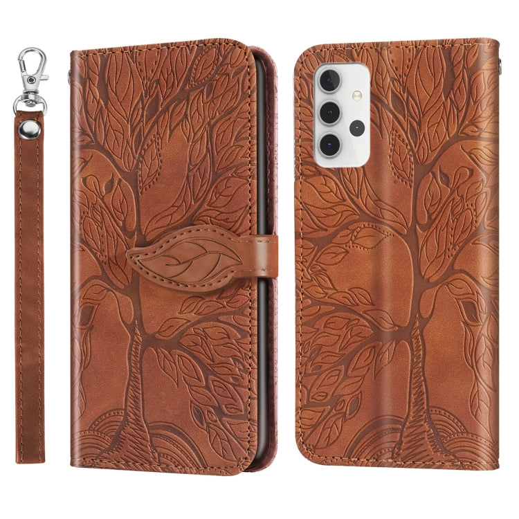 Life of Tree Embossing Pattern Horizontal Flip Leather Case with Holder & Card Slot & Wallet & Photo Frame & Lanyard, For Samsung Galaxy A02, For Samsung Galaxy A32 5G, For Samsung Galaxy M62, For Xiaomi Mi 11, For Xiaomi Poco M3