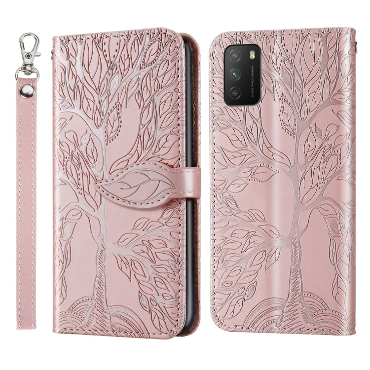 Life of Tree Embossing Pattern Horizontal Flip Leather Case with Holder & Card Slot & Wallet & Photo Frame & Lanyard, For Samsung Galaxy A02, For Samsung Galaxy A32 5G, For Samsung Galaxy M62, For Xiaomi Mi 11, For Xiaomi Poco M3