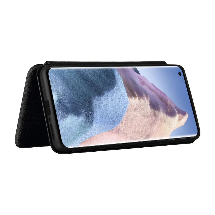 Carbon Fiber Texture Magnetic Horizontal Flip TPU + PC + PU Leather Case with Card Slot, For Xiaomi Mi 11 Ultra, For Xiaomi Mi 11 Pro, For Xiaomi Mi 11 Lite, For Realme C21, For Oppo Find X3 / X3 Pro