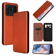 Load image into Gallery viewer, Carbon Fiber Texture Magnetic Horizontal Flip TPU + PC + PU Leather Case with Card Slot, For Xiaomi Mi 11 Ultra, For Xiaomi Mi 11 Pro, For Xiaomi Mi 11 Lite, For Realme C21, For Oppo Find X3 / X3 Pro