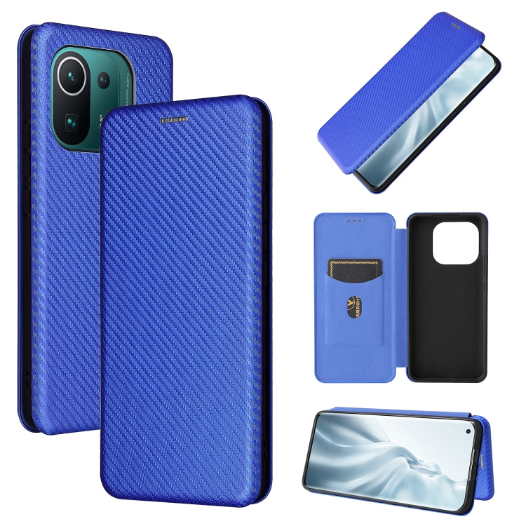 Carbon Fiber Texture Magnetic Horizontal Flip TPU + PC + PU Leather Case with Card Slot, For Xiaomi Mi 11 Ultra, For Xiaomi Mi 11 Pro, For Xiaomi Mi 11 Lite, For Realme C21, For Oppo Find X3 / X3 Pro