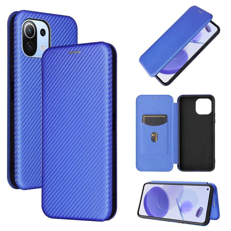 Carbon Fiber Texture Magnetic Horizontal Flip TPU + PC + PU Leather Case with Card Slot, For Xiaomi Mi 11 Ultra, For Xiaomi Mi 11 Pro, For Xiaomi Mi 11 Lite, For Realme C21, For Oppo Find X3 / X3 Pro
