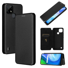 Load image into Gallery viewer, Carbon Fiber Texture Magnetic Horizontal Flip TPU + PC + PU Leather Case with Card Slot, For Xiaomi Mi 11 Ultra, For Xiaomi Mi 11 Pro, For Xiaomi Mi 11 Lite, For Realme C21, For Oppo Find X3 / X3 Pro