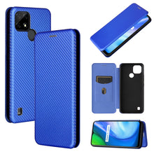 Load image into Gallery viewer, Carbon Fiber Texture Magnetic Horizontal Flip TPU + PC + PU Leather Case with Card Slot, For Xiaomi Mi 11 Ultra, For Xiaomi Mi 11 Pro, For Xiaomi Mi 11 Lite, For Realme C21, For Oppo Find X3 / X3 Pro