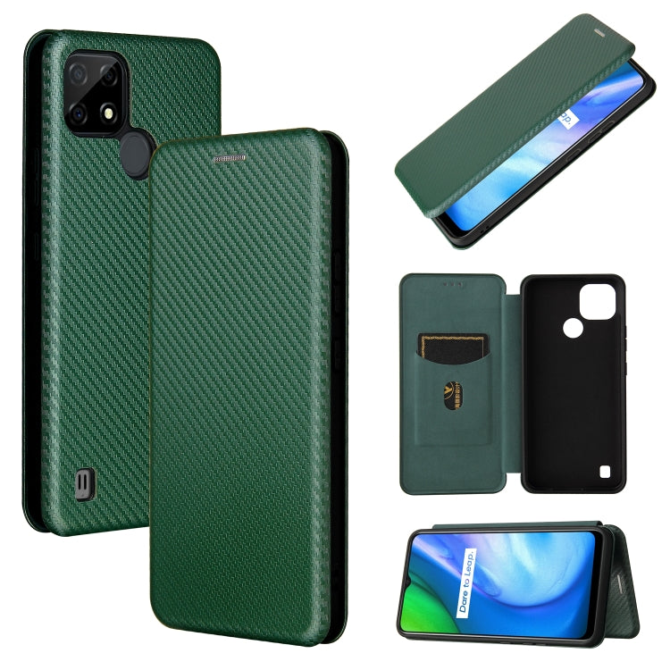 Carbon Fiber Texture Magnetic Horizontal Flip TPU + PC + PU Leather Case with Card Slot, For Xiaomi Mi 11 Ultra, For Xiaomi Mi 11 Pro, For Xiaomi Mi 11 Lite, For Realme C21, For Oppo Find X3 / X3 Pro