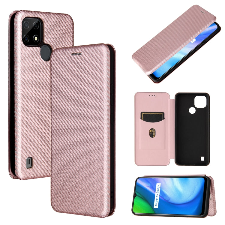 Carbon Fiber Texture Magnetic Horizontal Flip TPU + PC + PU Leather Case with Card Slot, For Xiaomi Mi 11 Ultra, For Xiaomi Mi 11 Pro, For Xiaomi Mi 11 Lite, For Realme C21, For Oppo Find X3 / X3 Pro