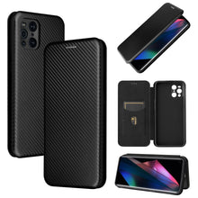 Load image into Gallery viewer, Carbon Fiber Texture Magnetic Horizontal Flip TPU + PC + PU Leather Case with Card Slot, For Xiaomi Mi 11 Ultra, For Xiaomi Mi 11 Pro, For Xiaomi Mi 11 Lite, For Realme C21, For Oppo Find X3 / X3 Pro